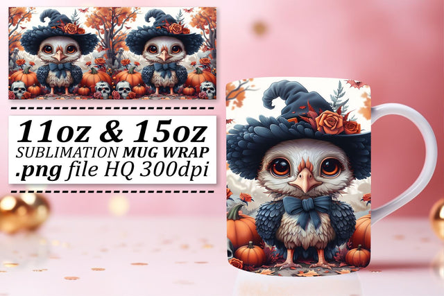 Fall Turkey Mug Wrap for 11oz/15oz Autumn Design Sublimation afrosvg 
