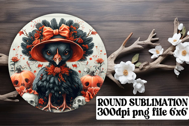 Fall Turkey Round Design Sublimation PNG Sublimation afrosvg 