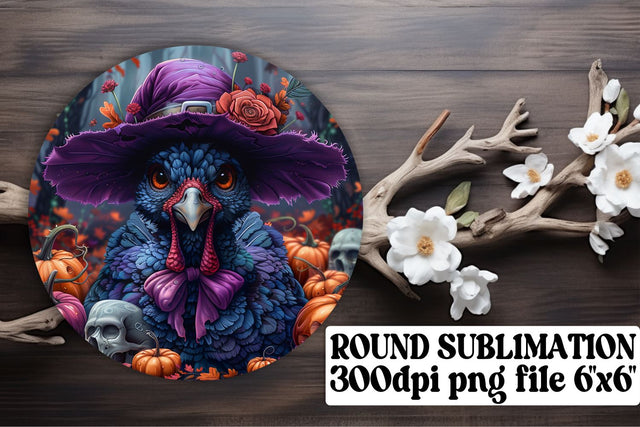 Fall Turkey Round Design Sublimation PNG Sublimation afrosvg 