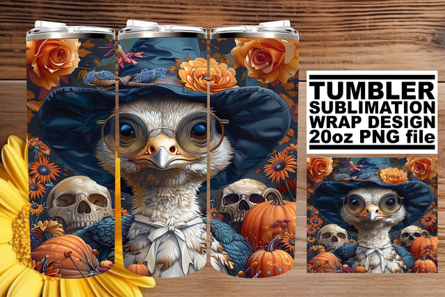 Fall Turkey Tumbler Wrap for 20oz - Autumn Design Sublimation afrosvg 