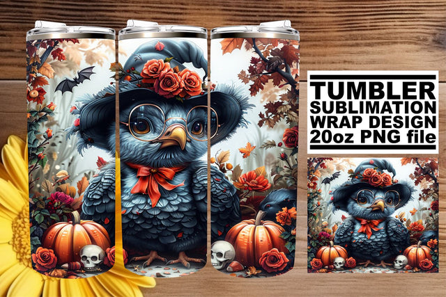 Fall Turkey Tumbler Wrap Sublimation Design - 20oz Sublimation afrosvg 