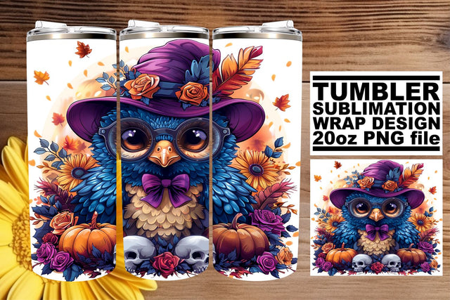 Fall Turkey Tumbler Wrap - Sublimation for 20oz Sublimation afrosvg 