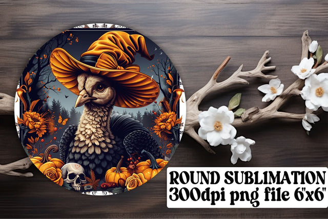 Fall Turkey Wrap Sublimation for Round Design PNG Sublimation afrosvg 