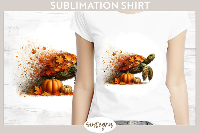 Fall Turtle Animal v4 T-shirt Sublimation Sublimation Sintegra 