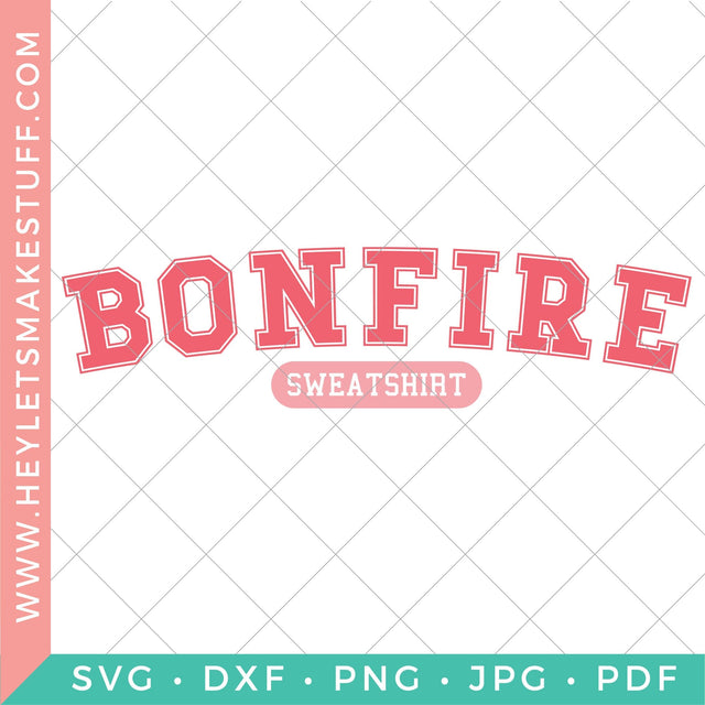 Fall Varsity Bonfire Sweatshirt SVG Hey Let's Make Stuff 