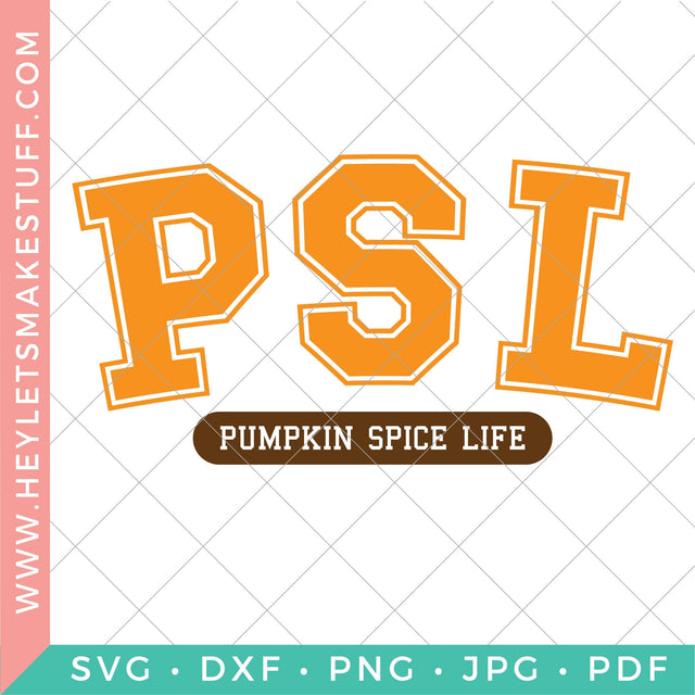 Fall Varsity Pumpkin Spice Life SVG Hey Let's Make Stuff 