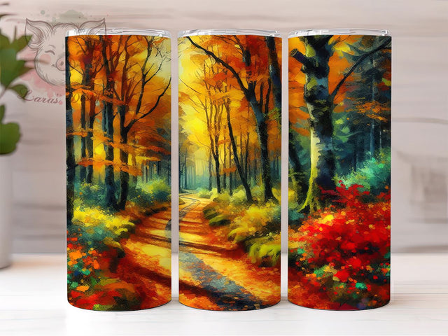 Fall Vibes 20 oz Skinny Tumbler Sublimation Design, Straight & Tapered Tumbler Png, Autumn Fall Tumbler Png, Digital Download PNG Sublimation Lara' s Designs 