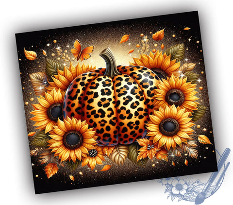 Fall Vibes 20oz Skinny Tumbler PNG, Autumn Pumpkins Tumbler Sublimation Wrap, Straight & Tapered Tumbler Wrap, Instant Digital Download Sublimation ToriDesigns 