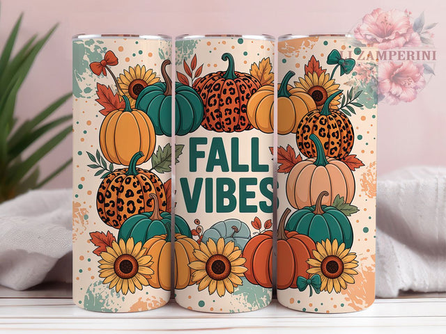 Fall Vibes Autumn Pumpkin Tumbler, Autumn Pumpkin 20Oz Sublimation, Rustic Fall Floral Coffee Cup, Harvest Farmhouse Mug Wrap, Cozy Autumn Drinkware Design, Thanksgiving Pumpkin Cup, Pumpkin Patch Tumbler Sublimation Li Zamperini 
