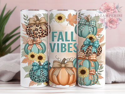 Fall Vibes Autumn Pumpkin Tumbler, Autumn Pumpkin 20Oz Sublimation, Rustic Fall Floral Coffee Cup, Harvest Farmhouse Mug Wrap, Cozy Autumn Drinkware Design, Thanksgiving Pumpkin Cup, Pumpkin Patch Tumbler Sublimation Li Zamperini 