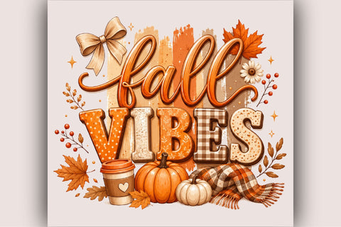 Fall Vibes, Fall Pumpkin Coquette Png. Sublimation SVGArt 