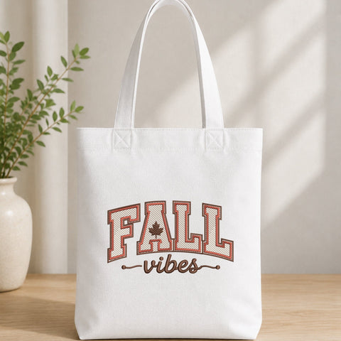 Fall Vibes Machine Embroidery Design – Autumn Maple Leaf Collegiate Embroidery File Embroidery/Applique DESIGNS PatternFeed8 