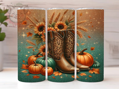 Fall Vibes Pumpkin Glitter 20oz Tumbler Wrap, Pumpkin Glitter Design, Autumn 20oz Tumbler, Glitter Pumpkin Wrap, Fall Season Tumbler, Sparkly Pumpkin Tumbler Sublimation Lara' s Designs 