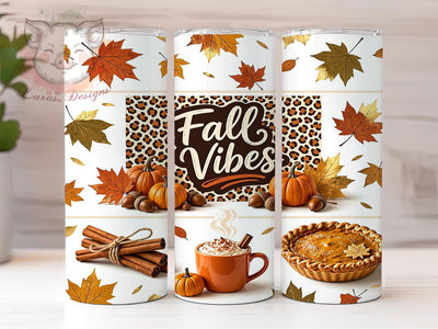 Fall Vibes Pumpkin Spice 20oz Tumbler, Pumpkin Spice, Fall Vibes, Autumn Design, Cozy Aesthetic, Rustic Charm, 20oz Wrap, Sublimation Tumbler Sublimation Lara' s Designs 