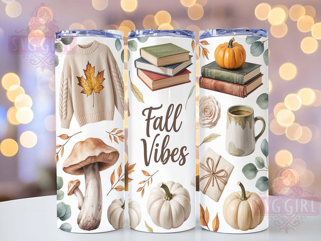 Fall Vibes Pumpkin Spice Tumbler, Autumn Pumpkin Wrap, Pumpkin Tumbler Design, 20oz Sublimation, Cozy Fall Mug, Autumn Vibes Cup, Pumpkin Spice Tumbler Sublimation SvggirlplusArt 