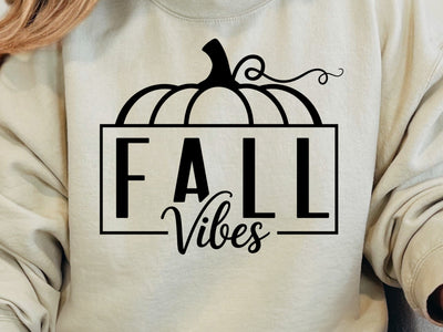 Fall Vibes Pumpkin SVG, Autumn Shirt Design, Thanksgiving Cricut Files SVG DesignDestine 