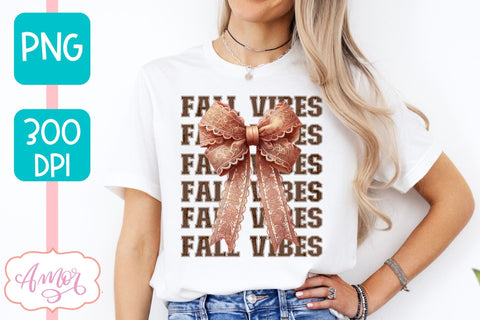 Fall vibes sublimation PNG | Coquette bow PNG design Sublimation Amorclipart 