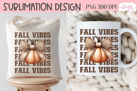 Fall vibes sublimation PNG | Coquette bow PNG design Sublimation Amorclipart 
