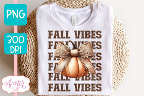 Fall vibes sublimation PNG | Coquette bow PNG design Sublimation Amorclipart 