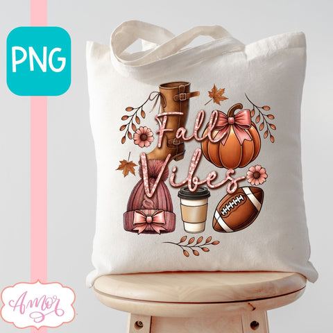Fall vibes sublimation PNG Sublimation Amorclipart 