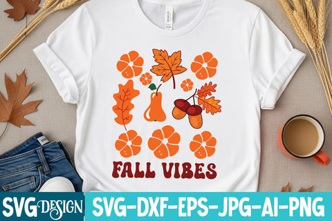 Fall Vibes SVG Design,Fall Vibes Sublimation Design,Fall Vibes Quotes SVG BlackCatsMedia 