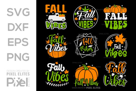 Fall Vibes SVG Thanksgiving Bundle Happy Autumn Hello Fall Thanksgiving Quote PET 00901 SVG ETC Craft 