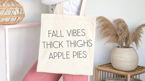 Fall Vibes Thick Thighs Apple Pies SVG, Funny Fall SVG, Autumn Cut File SVG So Fontsy VIP Design Shop 