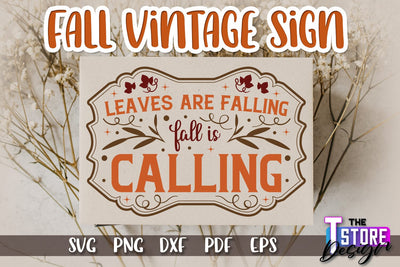 Fall Vintage Sign | Autumn Season | Happy Fall | Autumn Vibes | SVG File SVG The T Store Design 