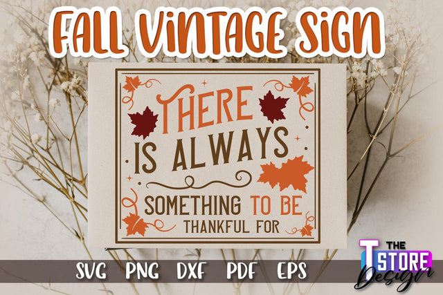 Fall Vintage Sign | Autumn Season | Happy Fall | Autumn Vibes | SVG File SVG The T Store Design 
