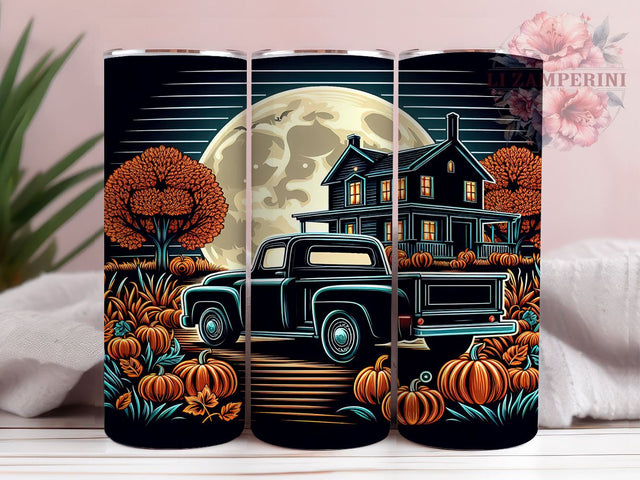 Fall Vintage Truck 20oz Tumbler Wrap PNG, Vintage Truck Tumbler Png, Straight & Tapered Tumbler Wrap, Instant Digital Download Sublimation Li Zamperini 