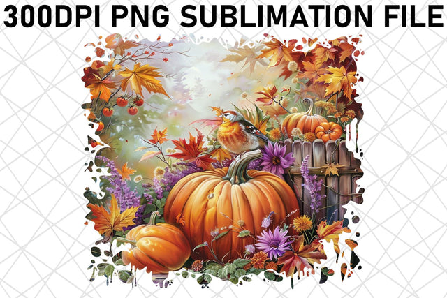 Fall Watercolor Landscape Print Wrap Sublimation Mug PNG Sublimation afrosvg 