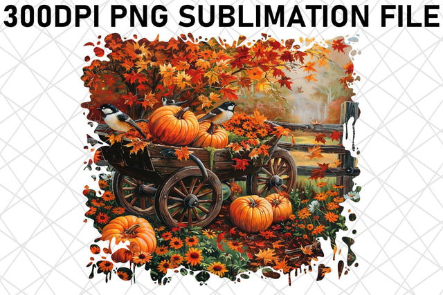 Fall Watercolor Print Landscape Sublimation PNG Sublimation afrosvg 