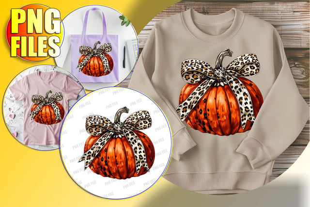 Fall Watercolor Pumpkin Bow Sublimation PNG Sublimation afrosvg 