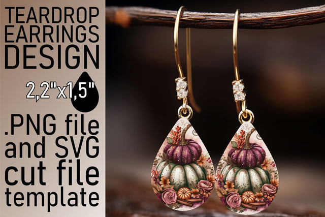 Fall Watercolor Pumpkin Teardrop Sublimation afrosvg 