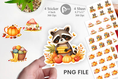 Fall Watercolor Sticker Sublimation artnoy 