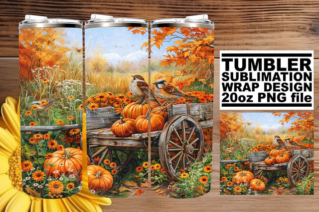 Fall Watercolor Tumbler Wrap Design - 20oz Sublimation Sublimation afrosvg 