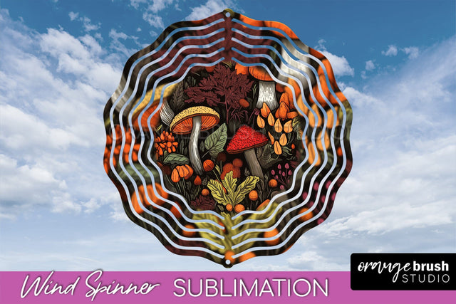 Fall Wind Spinner - Autumn Forest Wind Spinner Sublimation Sublimation OrangeBrushStudio 