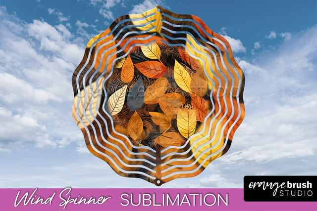 Fall Wind Spinner - Autumn Forest Wind Spinner Sublimation Sublimation OrangeBrushStudio 