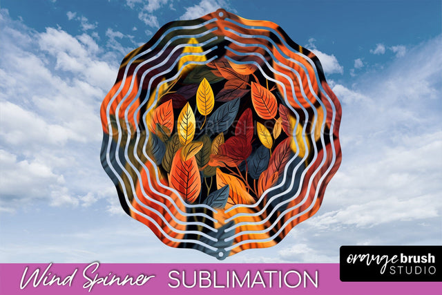 Fall Wind Spinner - Autumn Forest Wind Spinner Sublimation Sublimation OrangeBrushStudio 