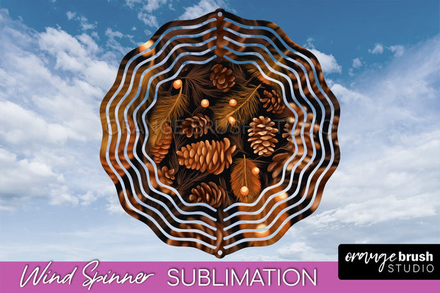 Fall Wind Spinner - Autumn Forest Wind Spinner Sublimation Sublimation OrangeBrushStudio 