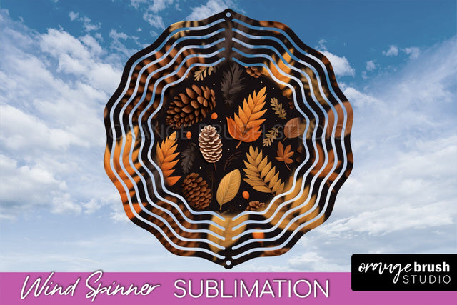 Fall Wind Spinner - Autumn Forest Wind Spinner Sublimation Sublimation OrangeBrushStudio 