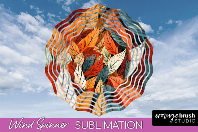 Fall Wind Spinner - Autumn Forest Wind Spinner Sublimation Sublimation OrangeBrushStudio 