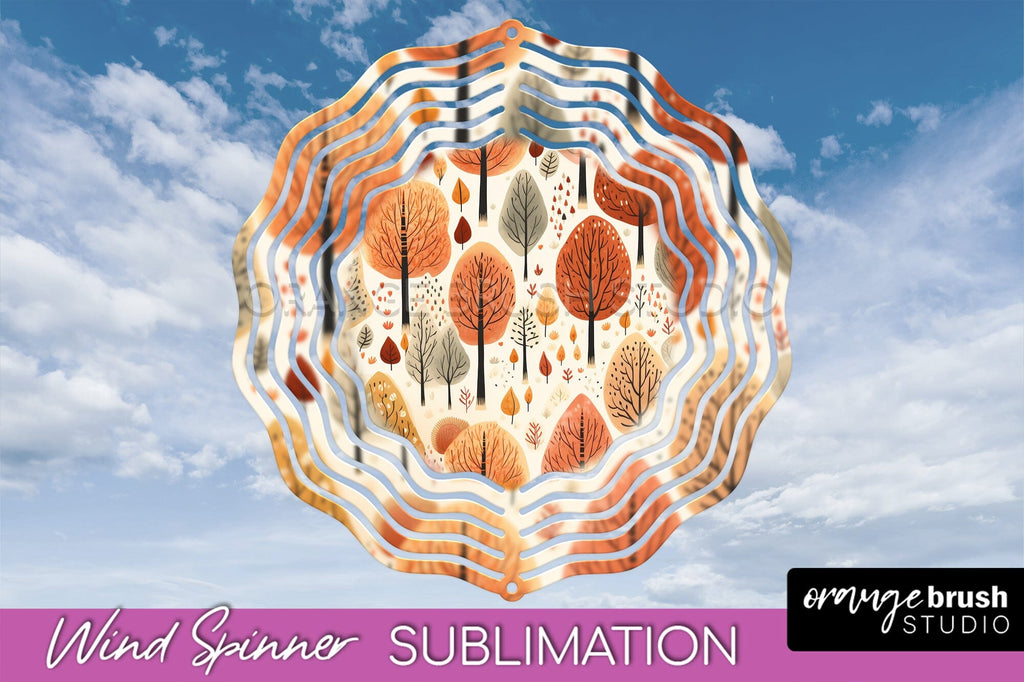 Fall Wind Spinner - Autumn Forest Wind Spinner Sublimation - So Fontsy