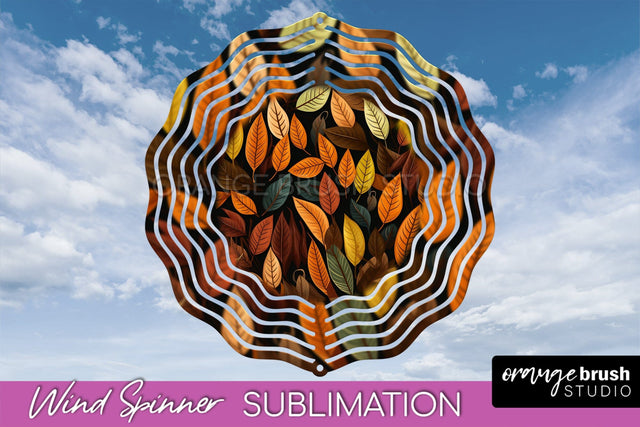 Fall Wind Spinner - Autumn Forest Wind Spinner Sublimation Sublimation OrangeBrushStudio 