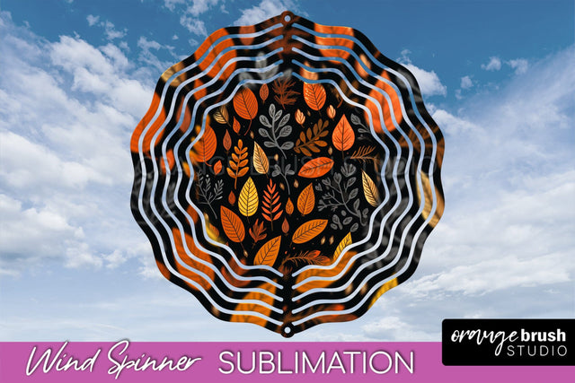 Fall Wind Spinner - Autumn Forest Wind Spinner Sublimation Sublimation OrangeBrushStudio 