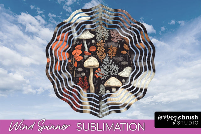 Fall Wind Spinner - Autumn Forest Wind Spinner Sublimation Sublimation OrangeBrushStudio 