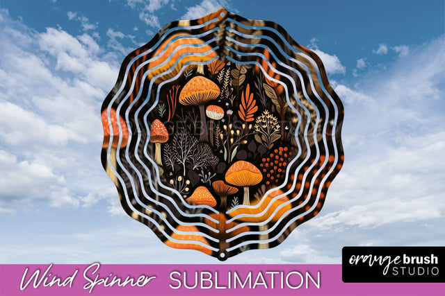 Fall Wind Spinner - Autumn Forest Wind Spinner Sublimation Sublimation OrangeBrushStudio 