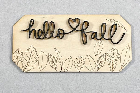Fall Wood Sign Laser SVG File SVG Crafting With Brenna 