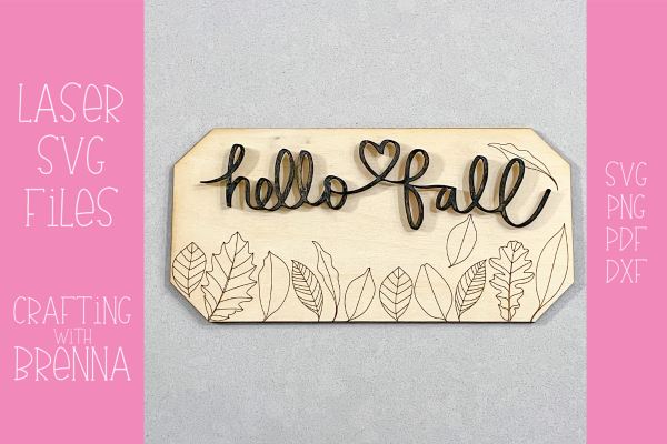 Fall Wood Sign Laser SVG File SVG Crafting With Brenna 