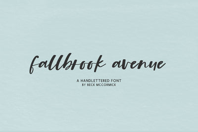 Fallbrook Avenue Script Font Beck McCormick 
